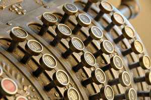 Old-fashioned cash register