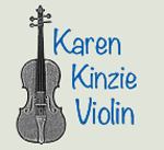 Kinzie Violin Studio logo for Suzuki violin teacher Karen Kinzie.