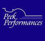 Denver event violinist Susie Peek's Peek Performances logo