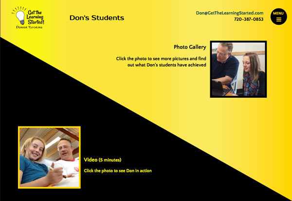 Tutor Don Diehl's Students page