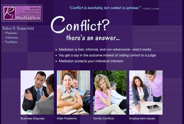 Denver mediator, arbitrator, and facilitator Robin Rossenfeld's homepage